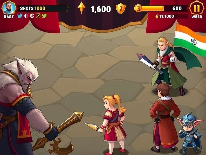 Brave Champions gameplay screenshot showing character battles